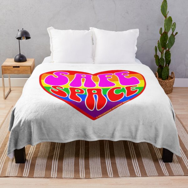 Item preview, PMD00335 Progressive Movement Designs Valentine heart v35 Safe Space anti bullying for LGBTQ progressives or straight ally designed and sold by ProgressiveLeft.