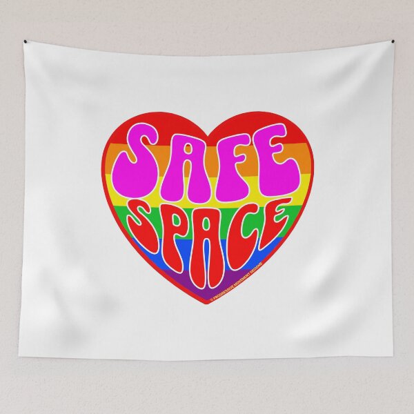 Item preview, PMD00335 Progressive Movement Designs Valentine heart v35 Safe Space anti bullying for LGBTQ progressives or straight ally designed and sold by ProgressiveLeft.