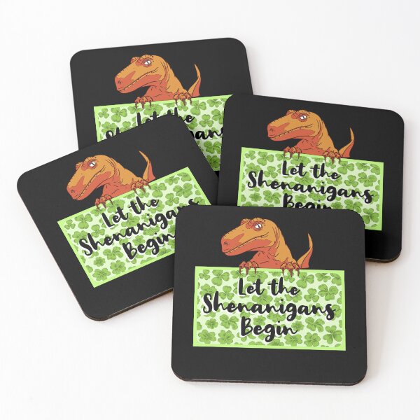 Item preview, Let Shenanigans Begin Dinosaur St Patty designed and sold by artfulnotebook.