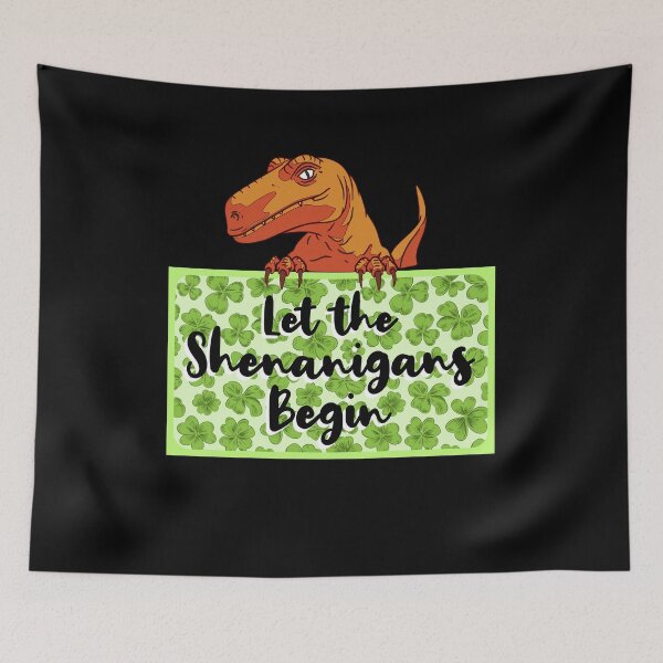 Item preview, Let Shenanigans Begin Dinosaur St Patty designed and sold by artfulnotebook.