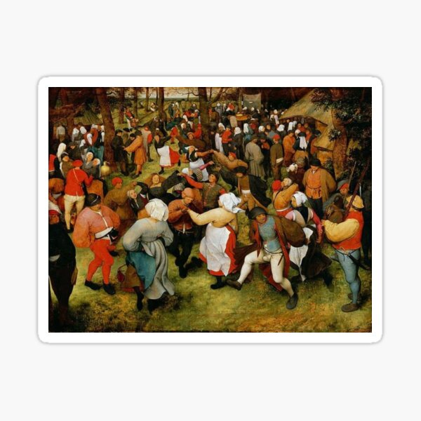 Peter Bruegel the Elder’s “The Wedding Dance” (c. 1566) Sticker