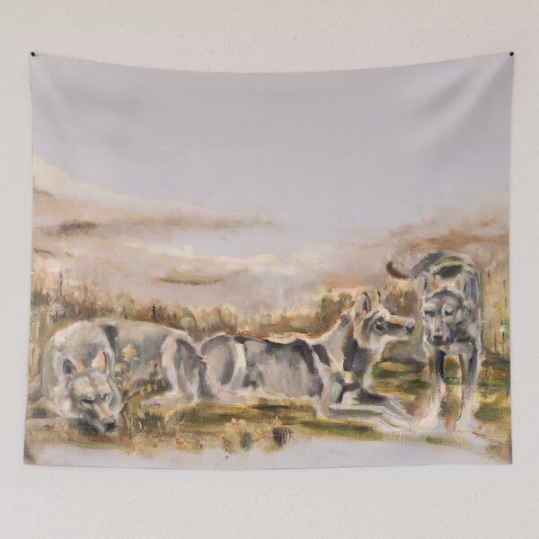 Item preview, Totem wolf (Sunset) designed and sold by belettelepink.