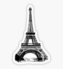 Pegatina Grabado digital de la Torre Eiffel