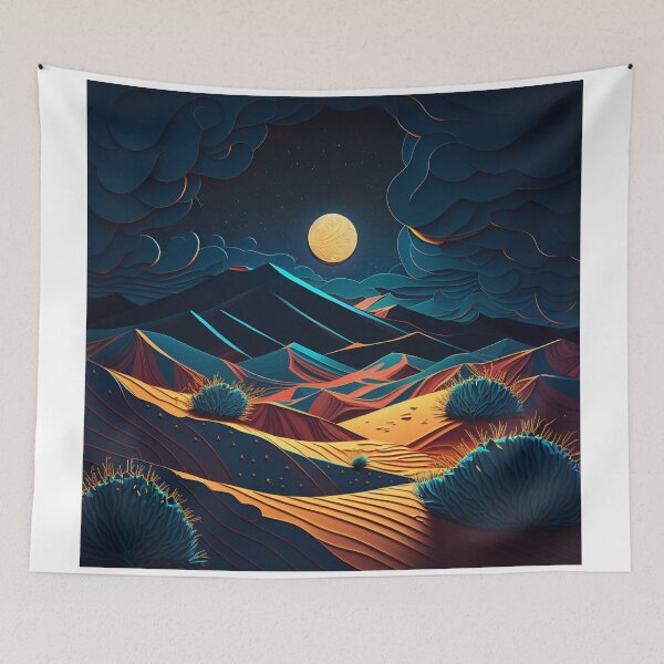 Item preview, Desert at night designed and sold by Cheese Design Studio.