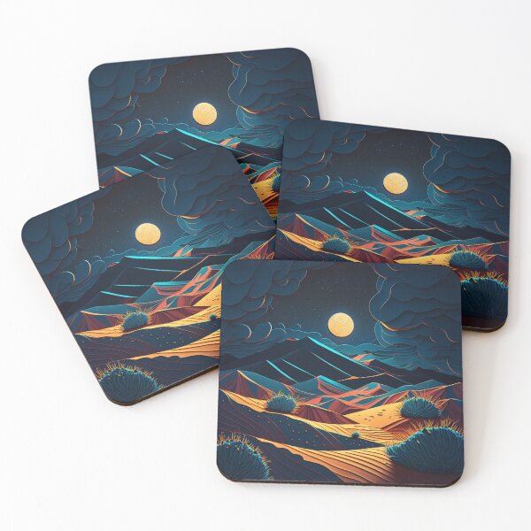 Item preview, Desert at night designed and sold by Cheese Design Studio.