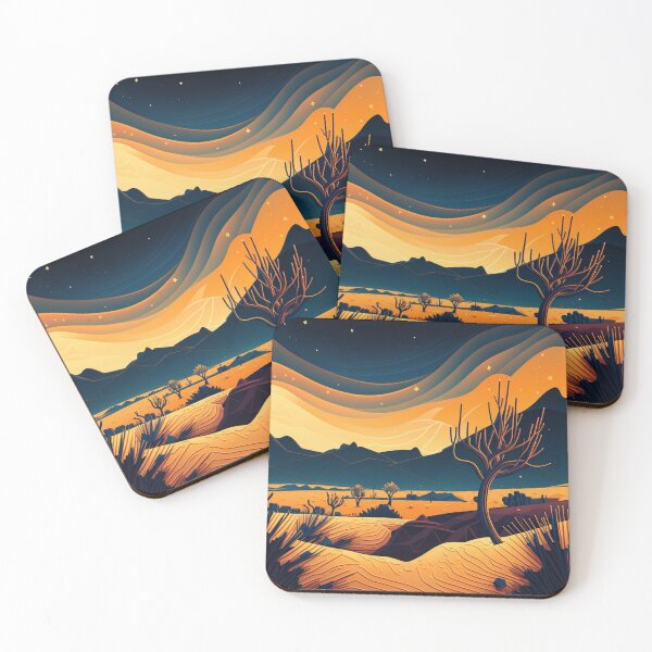 Item preview, Desert at night designed and sold by Cheese Design Studio.