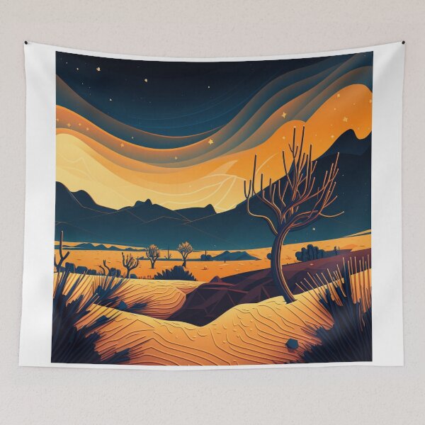 Item preview, Desert at night designed and sold by Cheese Design Studio.