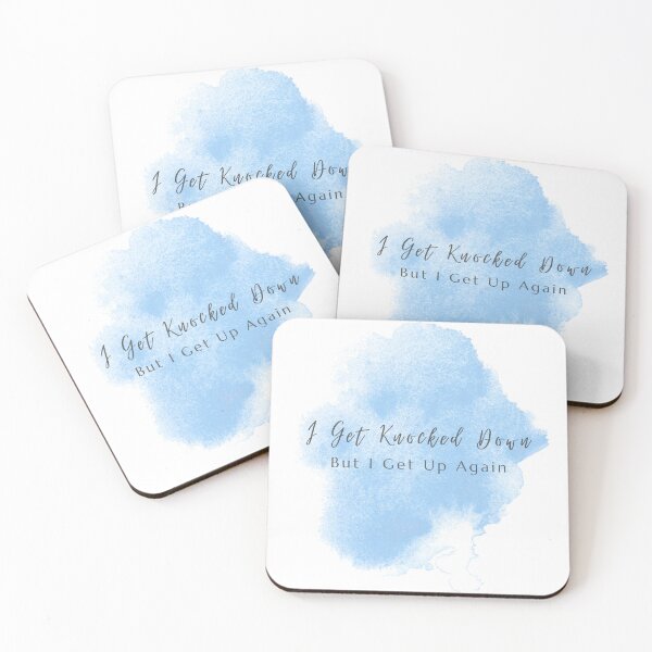 Item preview, Watercolor Drop Calligraphy I Get Knocked Down But I Get Up Again designed and sold by autumnchu.