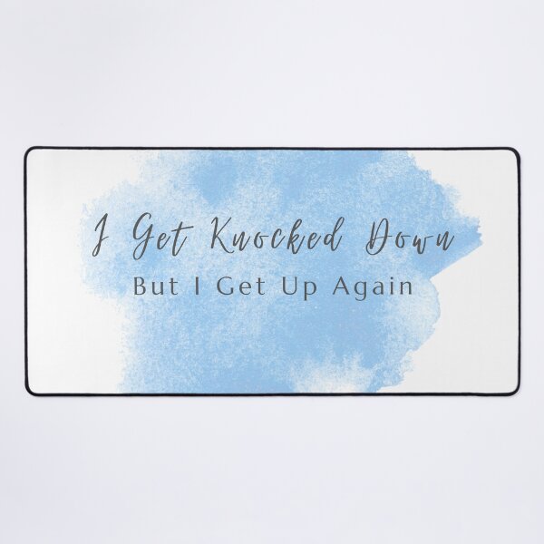 Item preview, Watercolor Drop Calligraphy I Get Knocked Down But I Get Up Again designed and sold by autumnchu.