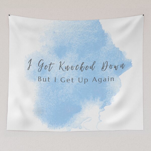 Item preview, Watercolor Drop Calligraphy I Get Knocked Down But I Get Up Again designed and sold by autumnchu.