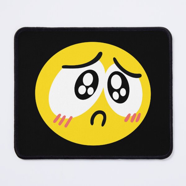 Item preview, Blushing Anxious Emoji - Pleading Nervous Frowning designed and sold by UncutJorts.