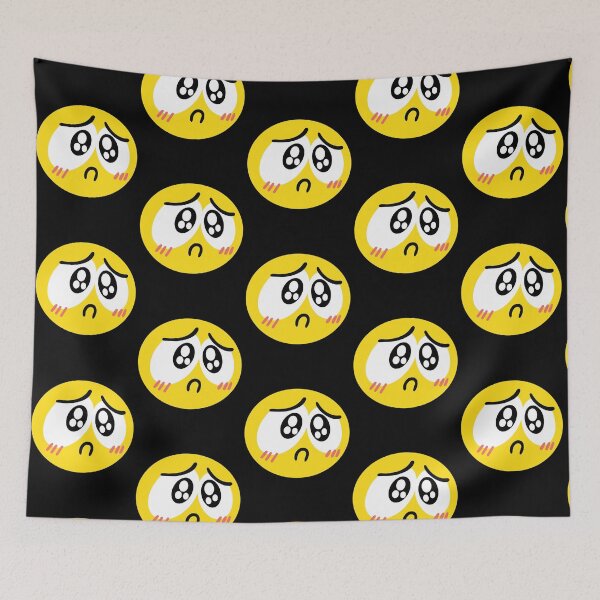 Item preview, Blushing Anxious Emoji - Pleading Nervous Frowning designed and sold by UncutJorts.