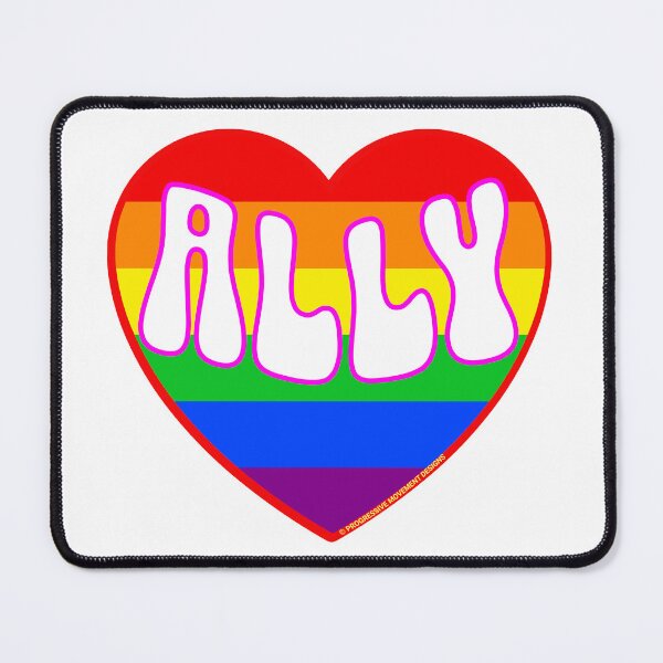 Item preview, PMD00340 Progressive Movement Designs Valentine heart v40 Ally anti bullying for LGBTQ progressives or straight ally designed and sold by ProgressiveLeft.