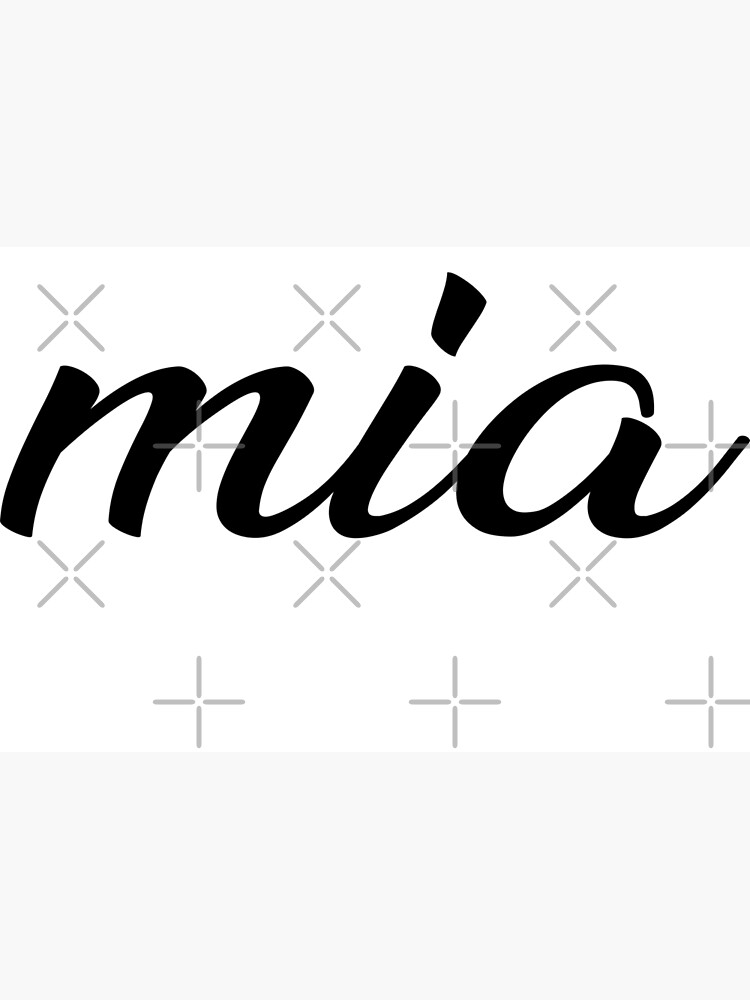 "Mia Name " Canvas Print for Sale by ProjectX23 Redbubble