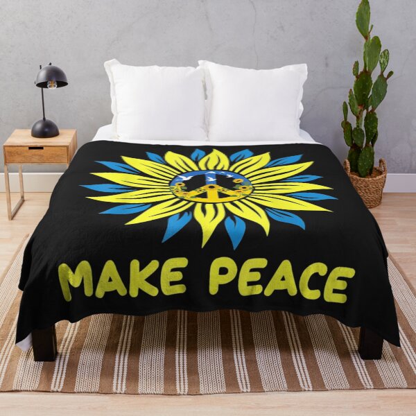 Item preview, Ukraine Flag Sunflower Make Peace designed and sold by chanyang333.