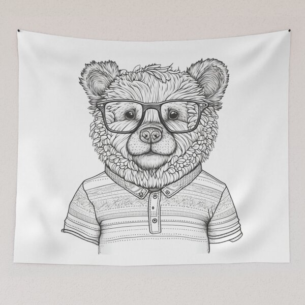 Item preview, Teddy Bear human style Cute Bear with glasses designed and sold by MaxEXP.