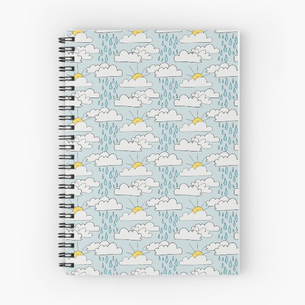 Item preview, Cute Kawaii Sunshine with Clouds and Raindrops Pattern Illustration designed and sold by ErinReneTaylor.