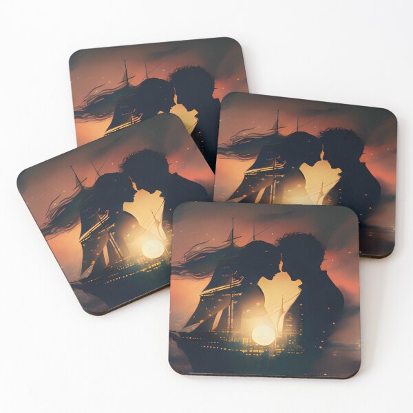 Item preview, Loving Couple and Boat - Sunset designed and sold by Luis Rodrigues.
