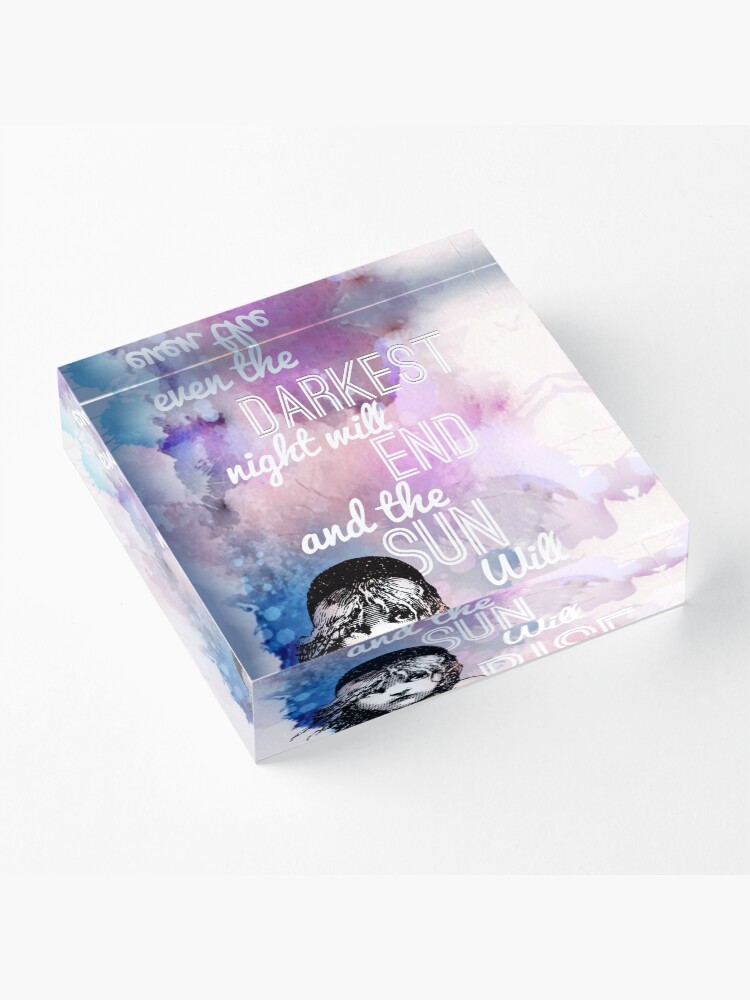 Alternate view of Les Miserables Musical - Do you hear the people sing Acrylic Block