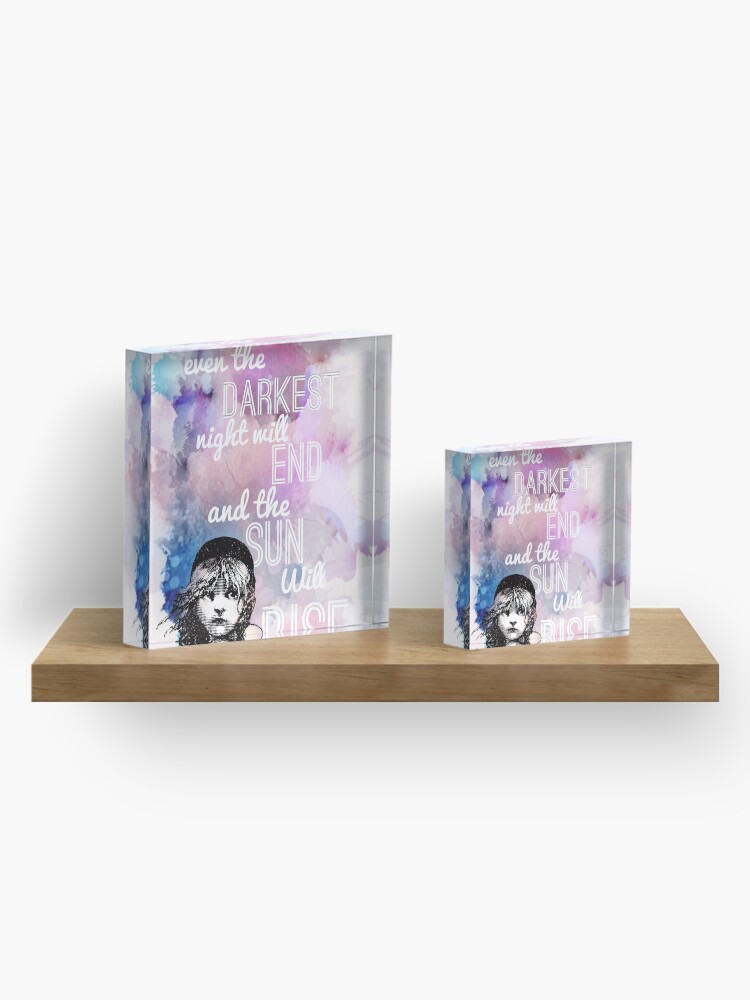 Alternate view of Les Miserables Musical - Do you hear the people sing Acrylic Block