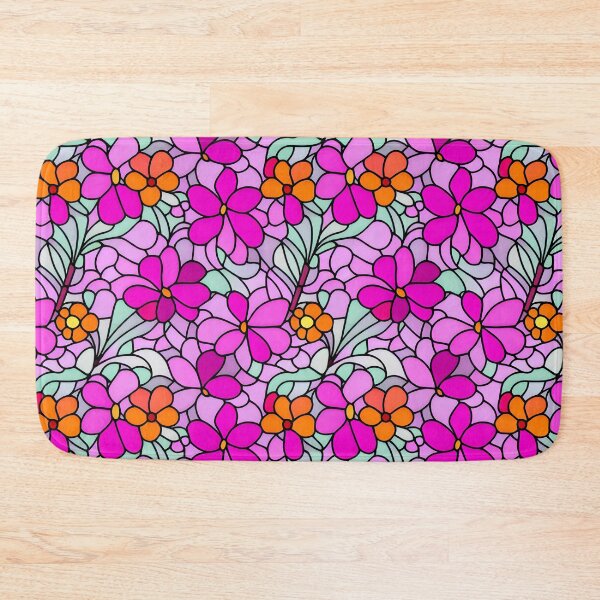 Item preview, Pink and orange Flower Abstract Art - Stained Glass  designed and sold by Artilize.