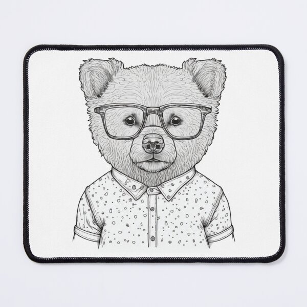 Item preview, Teddy Bear human style Cute Bear with shirts and glasses designed and sold by MaxEXP.