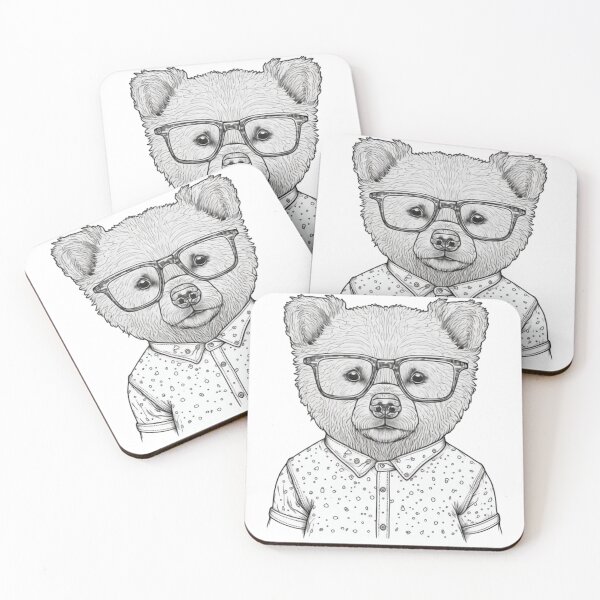 Item preview, Teddy Bear human style Cute Bear with shirts and glasses designed and sold by MaxEXP.