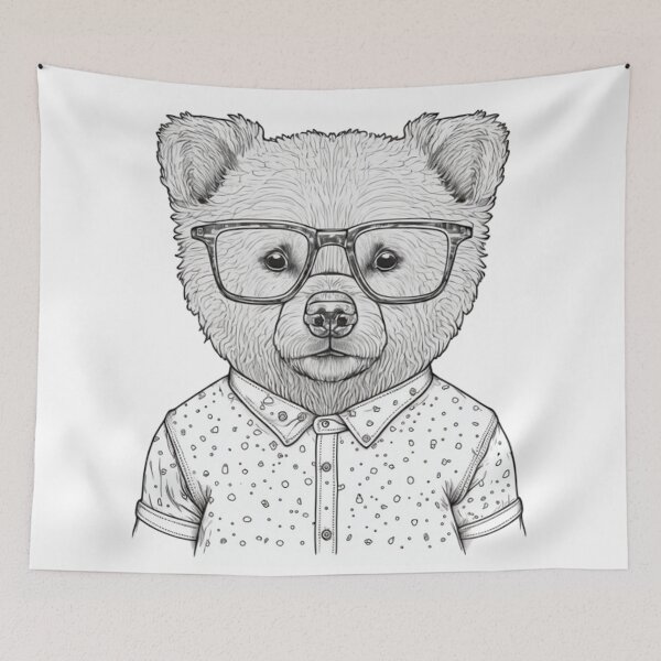 Item preview, Teddy Bear human style Cute Bear with shirts and glasses designed and sold by MaxEXP.