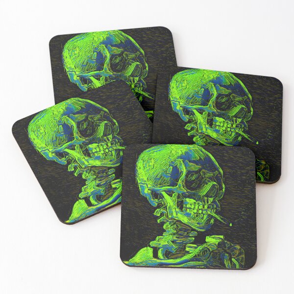 Item preview, Vincent Van Gogh Skeleton Smoking Remastered 13 designed and sold by WildArtDesigns.