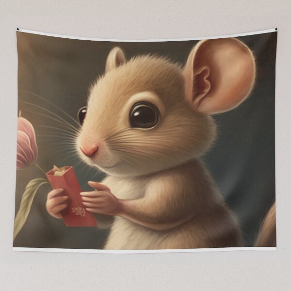 Item preview, Valentines Day Cute Mouse with Gift designed and sold by shakespeare1212.