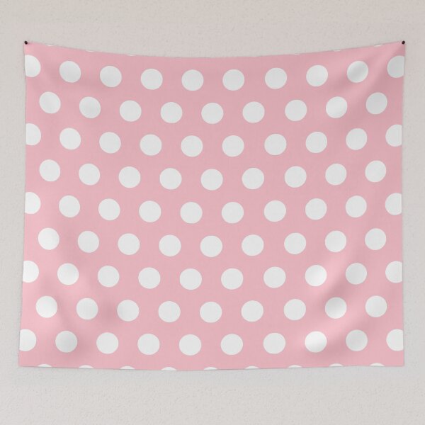 Item preview, White Polka Dots on Pink Background designed and sold by starrylite.
