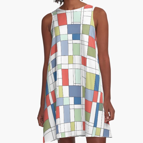 Mondrian Modern A-Line Dress