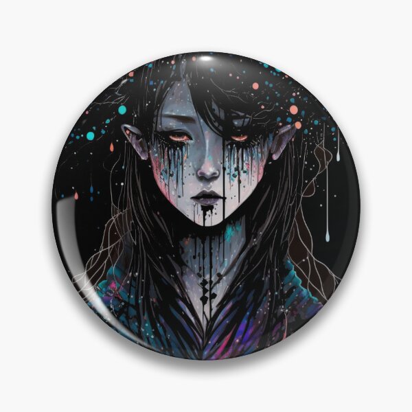 Item preview, Dark Glitter Fairy Witch - Cosmic Dark Goth Tears Japanese Art Design designed and sold by barretp27.