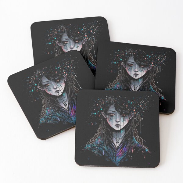 Item preview, Dark Glitter Fairy Witch - Cosmic Dark Goth Tears Japanese Art Design designed and sold by barretp27.