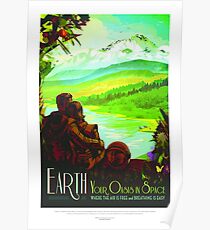 Erde, Reiseplakat Poster