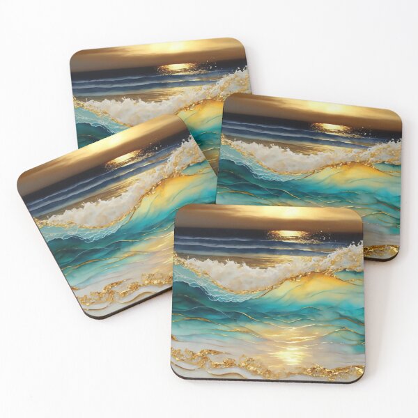 Item preview, Golden Waves Abstract designed and sold by Orianah.