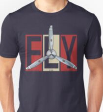 FLY Propeller Retro Designed For Flight Design Unisex T-Shirt