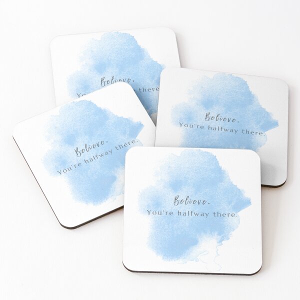 Item preview, Watercolor Drop Calligraphy Believe You're Halfway There designed and sold by autumnchu.