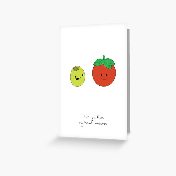 Item preview, Olive and Tomato Card (Generic) designed and sold by maxhornewood.