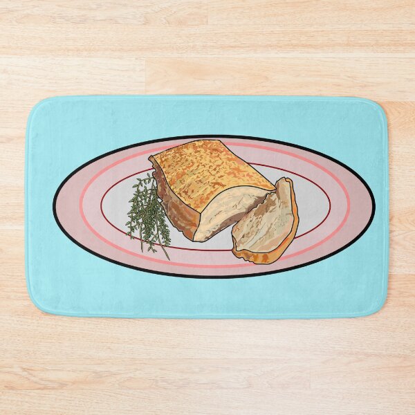 Item preview, Roast pork belly cartoon illustration designed and sold by Misscartoon.