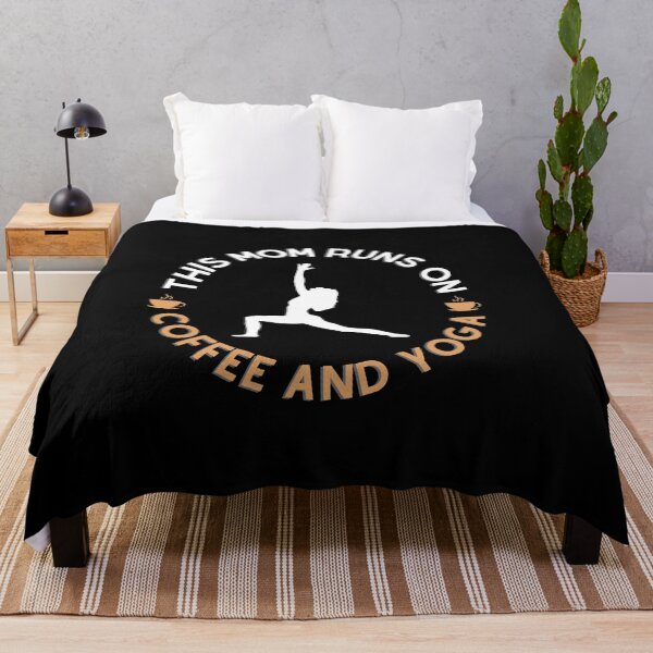 Item preview, This Mom Runs on Coffee and Yoga Fun and Funny Words designed and sold by barretp27.