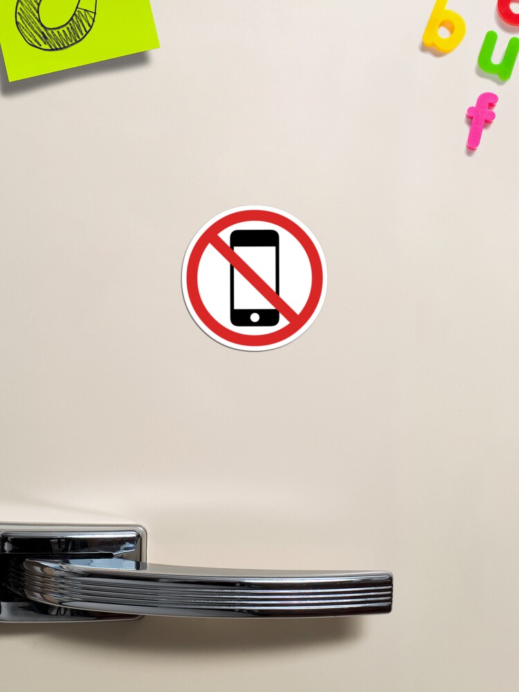 Thumbnail 1 of 3, Magnet, No phone designed and sold by oldtee.
