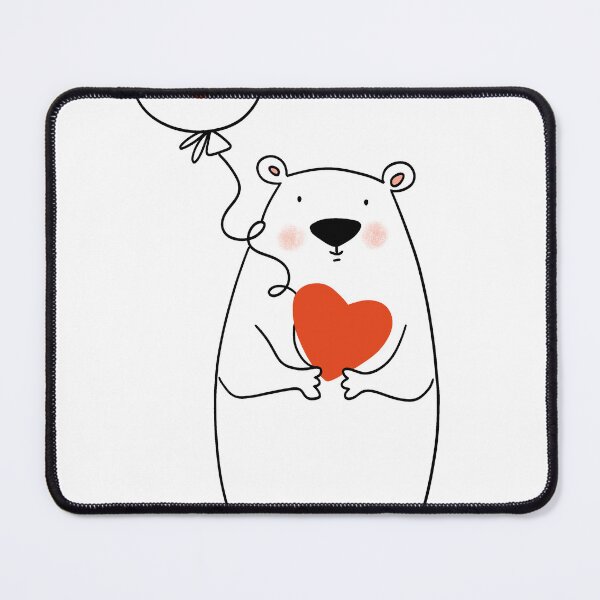 Item preview, Cute Bear with Red Heart designed and sold by Unish.