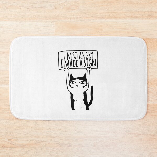 Item preview, Disgruntled Cranky Cat is Ready to Protest designed and sold by blueavocado.