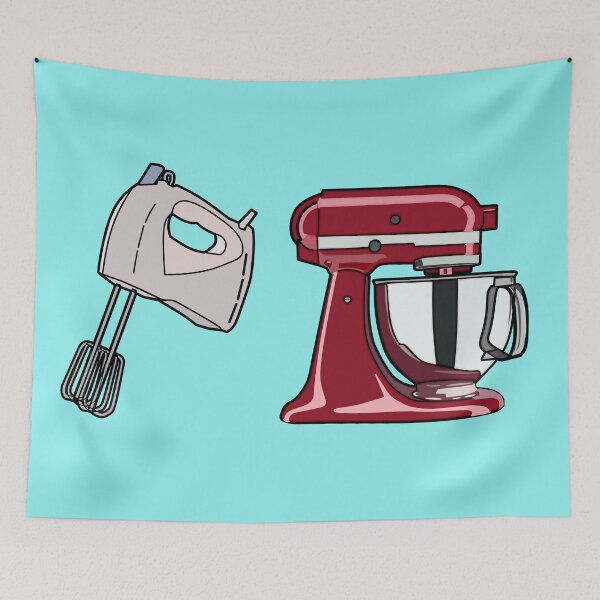 Item preview, Hand mixer & stand mixer cartoon illustration designed and sold by Misscartoon.