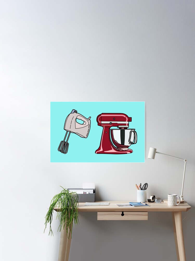 Hand mixer & stand mixer cartoon illustration Greeting Card for Sale by  Misscartoon