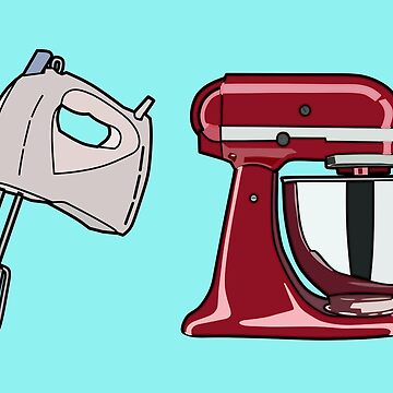 Hand mixer & stand mixer cartoon illustration Greeting Card for Sale by  Misscartoon