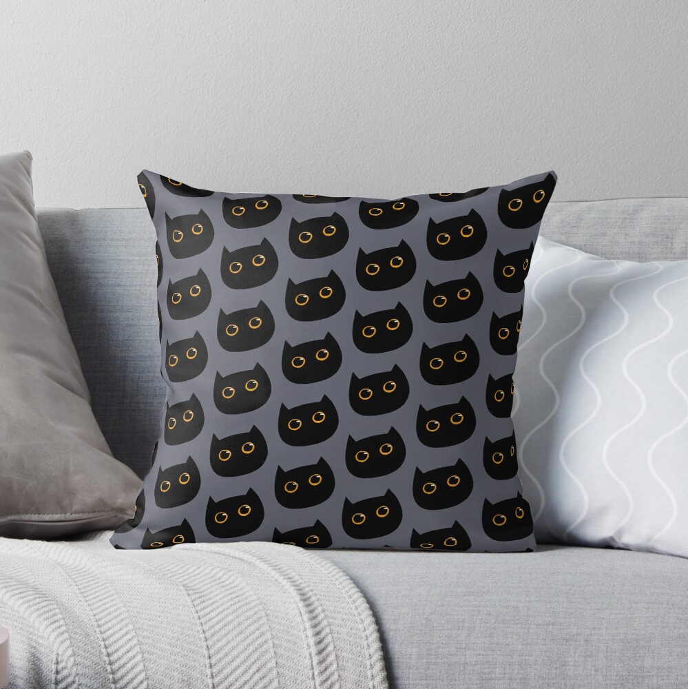 Ikea black cheap cat pillow