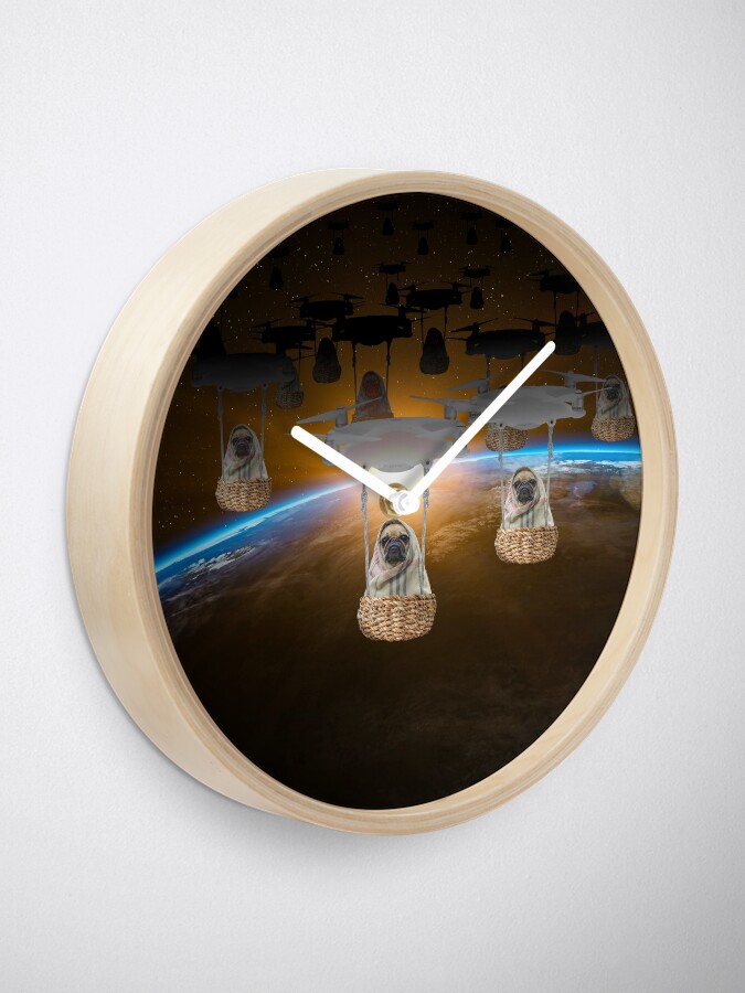 Alternate view of Pugvasion Alien Invasion by Drone Clock