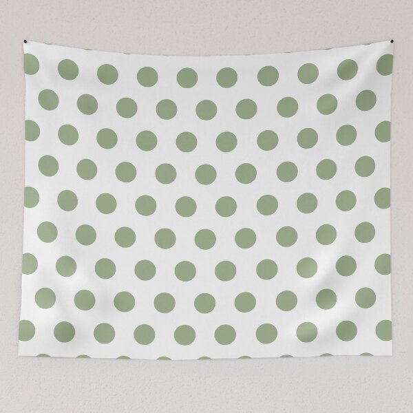 Item preview, Sage Green Polka Dots on White Background designed and sold by starrylite.